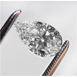 Diamond GIA Certified Pear 0.77 ctw H,SI1