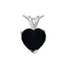 Image 1 : Natural 2.10 ctw Sapphire Heart Pendant .925 Sterling