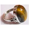 Image 1 : Natural 5.45g Tiger Oval .925 Sterling Silver Ring