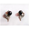 Image 1 : Natural 17.60 ctw Pearl Round Earrings .925 Sterling
