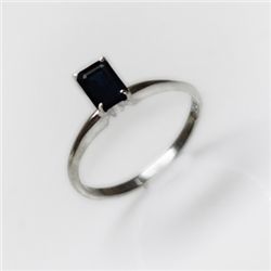 Natural 3.00 ctw Sapphire Emerald .925 Sterling Ring