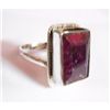 Image 1 : Natural 37.50 ctw Ruby Ring .925 Sterling Silver