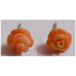 Natural 8.55 ctw Corale Earring 925 Sterling