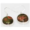 Image 1 : Natural 9.50 Ctw Semi-Precious Earrings .925 Sterling
