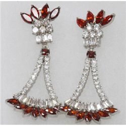 Natural 10.51g CZ Earrings .925 Sterling Silver