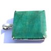 Image 1 : Natural 82.55 ctw Emerald Square .925 Sterling Pendant