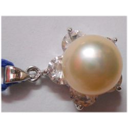 Natural 25.10 ctw Pearl Round Pendant .925 Sterling