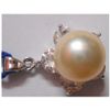Image 1 : Natural 25.10 ctw Pearl Round Pendant .925 Sterling