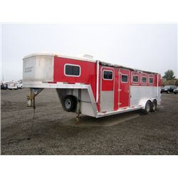 2003 Exiss Stock Combo 24' T/A Gooseneck Horse Trailer
