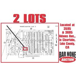 (2) Adjacent Lots in Clearlake, CA