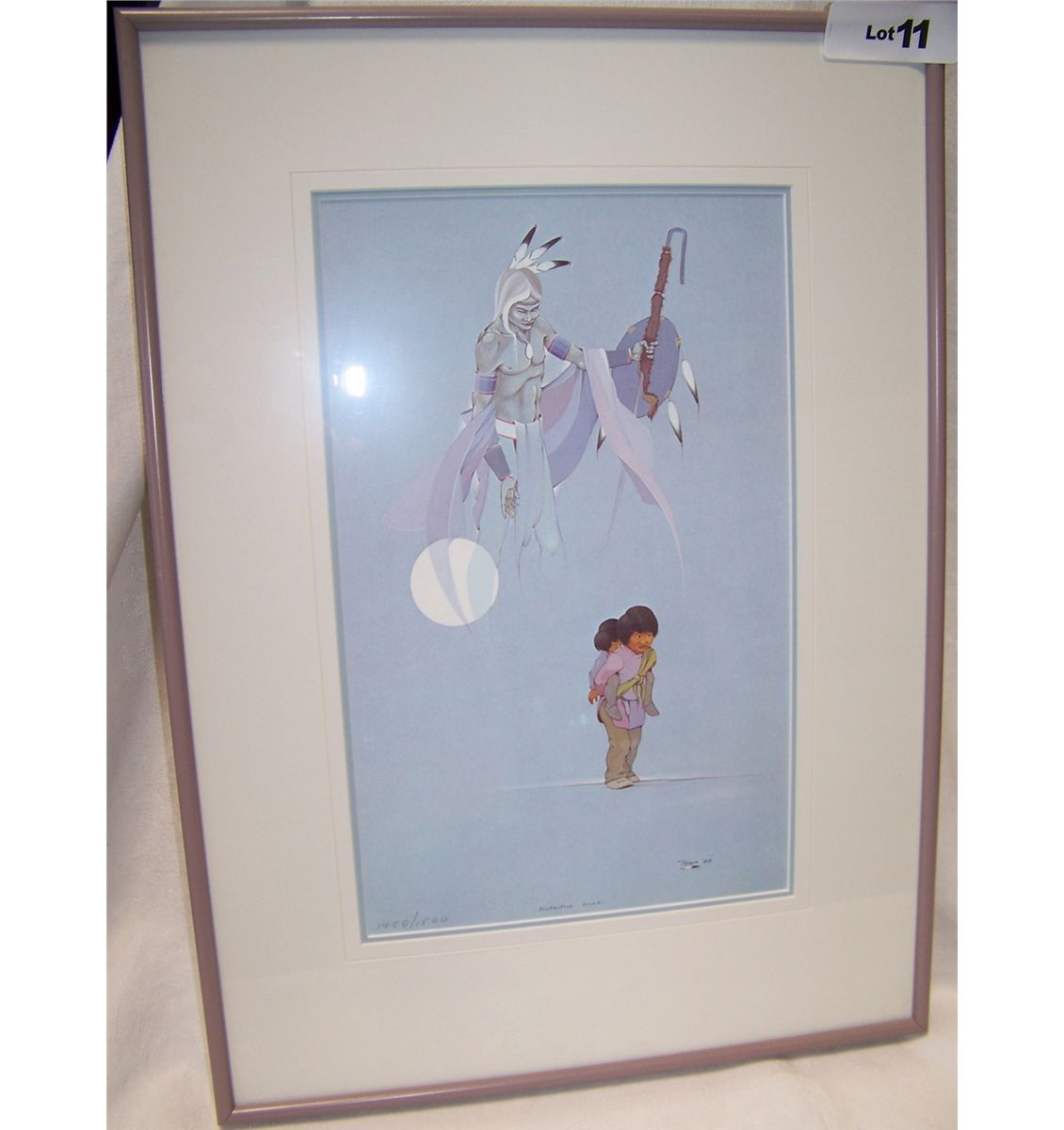 JOHNNY TIGER FRAMED LITHOGRAPH 1458/1500