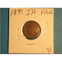 1891 INDIAN HEAD CENT
