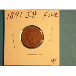 1891 INDIAN HEAD CENT