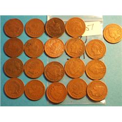 (20) INDIAN HEAD CENT