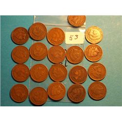 (20) INDIAN HEAD CENT