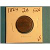 Image 1 : 1864 2 CENT COPPER