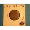 Image 1 : 1864 2 CENT COPPER