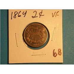 1864 2 CENT COPPER