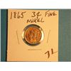 Image 1 : 1865 3 CENT NICKEL