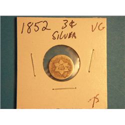 1852 3 CENT SILVER