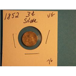 1852 3 CENT SILVER