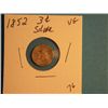 Image 1 : 1852 3 CENT SILVER