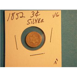 1852 3 CENT SILVER