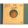 Image 1 : 1853 3 CENT SILVER