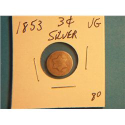 1853 3 CENT SILVER