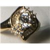 Image 1 : SIMULATED DIAMOND RING SIZE 8 STERLING SILVER W/ GOLD OVERLAY