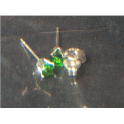 RUSSIAN CHROME DIOPSIDE PLATNIUM OVERLAY SILVER