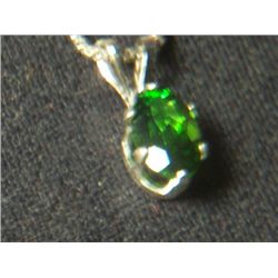 RUSSIAN CHROME DIOPSIDE PLATNIUM OVERLAY SILVER