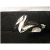 Image 1 : DIAMOND RING PLATNIUM  OVERLAY SILVER RING SIZE 7