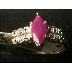 RUBY RD DIAMOND ACCENT RING SIZE 8