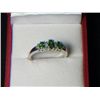 Image 1 : RUSSIAN CHROME DIOPSIDE RING SIZE 8 WITH DIAMONDS