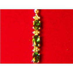 RUSSIAN CHROME DIOPSIDE 3 STONE PENDANT