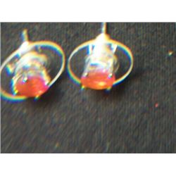 PLATNIUM OVERLAY SILVER MEXICAN FIRE EARING