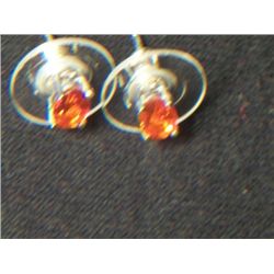 PLATNIUM OVERLAY SILVER MEXICAN FIRE EARING