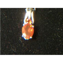 PLATNIUM OVERLAY SILVER MEXICAN FIRE PENDANT WITH CHAIN
