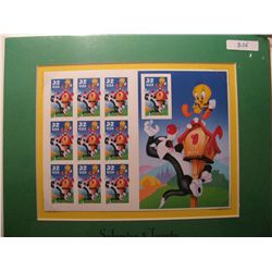 One sheet Sylvester & Tweety stamps