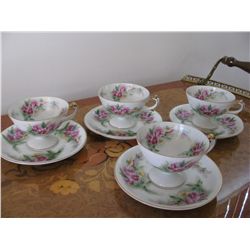 Vintage Eight Piece Saji Japan Cup & Saucers