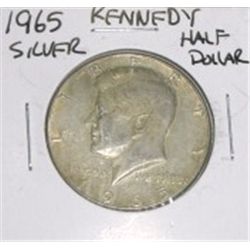 1965 Kennedy Silver Half Dollar *PLEASE LOOK AT PICTURE TO DETERMINE GRADE - NICE COIN*!!