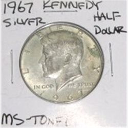 1967 Kennedy Silver Half Dollar *RARE TONED MS HIGH GRADE - NICE COIN*!!