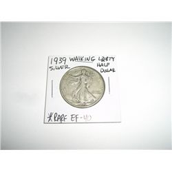 1939 SILVER Walking Liberty Half Dollar *RARE EXTRA FINE-40 GRADE*!!