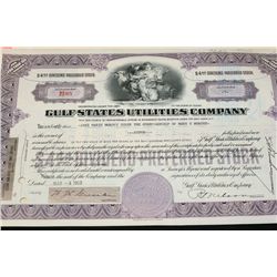 Gulf States Utilities Co. Stock Certificate Dated 1969