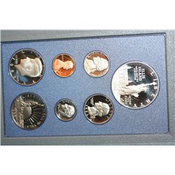1986-S US Mint Prestige Proof Set W/Commerative Ellis Island Half Dollar and Commerative Ellis Islan
