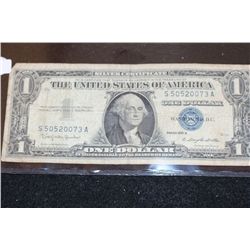1957-B US Silver Certificate $1, Blue Seal