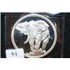 Image 1 : "Elephant" Silver Round; .999 Fine Silver 1 Oz.