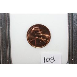 1964 Lincoln Penny; INB Graded PR70