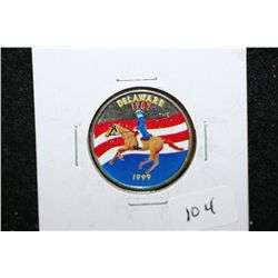 1999-D Delaware State Quarter Colorized